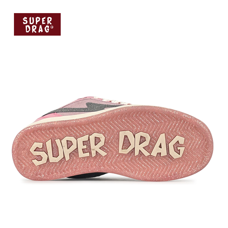 超拽SUPERDRAG 原创设计闪电骚粉面包鞋女小众百搭复古街头板鞋潮 - 图3