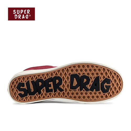 超拽SUPER DRAG 复古酒红色百搭情侣男女板鞋潮流时尚休闲滑板鞋 - 图3
