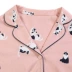 Hươu mùa thu 2019 xuân hè mới cotton 7 điểm tay áo quần cardigan dịch vụ tại nhà nữ hoạt hình đồ ngủ cotton hai mảnh - Bộ Pajama