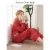 Mùa thu hươu 2019 mới áo len cotton dài tay hoạt hình đồ ngủ giản dị nữ mùa thu cotton Hàn Quốc phù hợp với dịch vụ nhà - Bộ Pajama Bộ Pajama