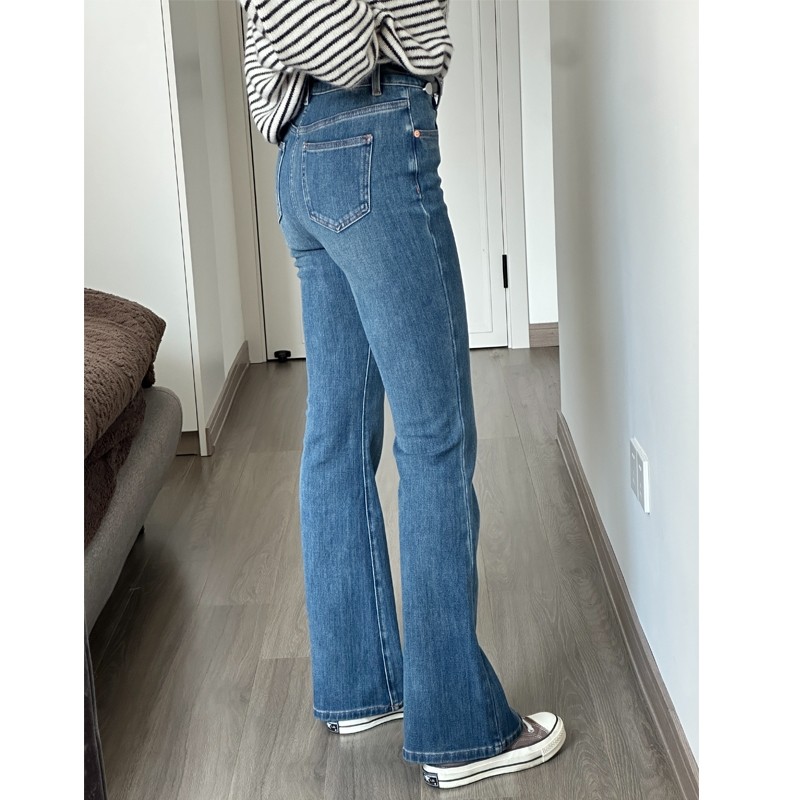 复古微喇牛仔裤女春季新款胖mm梨形身材高腰显瘦弹力喇叭马蹄裤子,淘宝优惠券,粉丝福利购,淘宝优惠卷