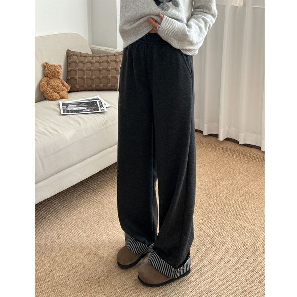 加绒加厚毛呢阔腿裤女2026新款流行爆款休闲裤宽松显瘦垂感直筒裤,淘宝优惠券,粉丝福利购,淘宝优惠卷