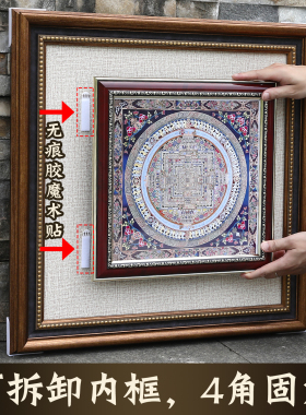框中框立体悬浮画框创意凹凸双框