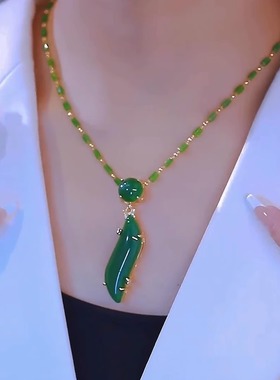 现货原创设计美人腰竹节项链抖音
