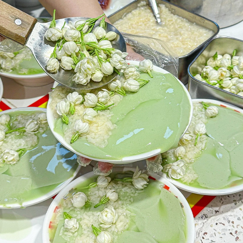 甜比利丝抹茶冰豆花粉1kg 冰豆花餐饮商用火锅串串甜品糖水铺专用 - 图2