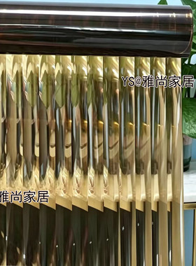 茶色长虹玻璃防窥透光不透明贴膜