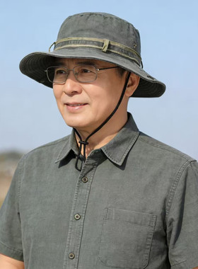 帽子男夏季新款遮阳渔夫帽户外钓鱼登山帽透气防晒紫外线太阳