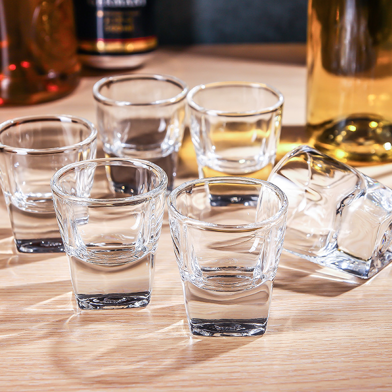 Ocean進口玻璃酒盅酒杯分酒器白酒杯 一口杯洋酒小酒杯子彈杯套裝