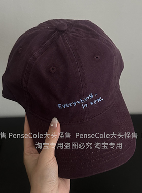 大头怪售一切及时原创自制字母棒球帽女大头围大脸显脸小鸭舌帽男