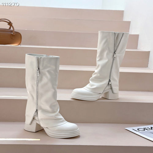 欧洲站高奢超模靴2025秋冬爆款真皮可调节骑士靴9cm高筒宴会皮靴 - 图3