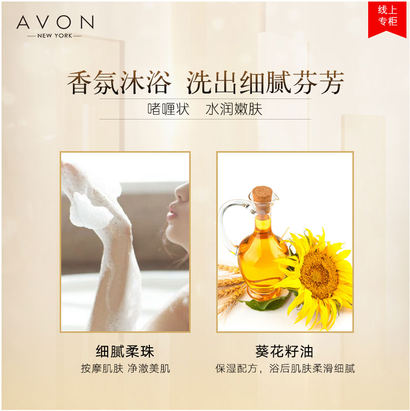 Avon/雅芳小黑裙沐浴露400ml经典香水味持久留香滋润官方正品女男 - 图1