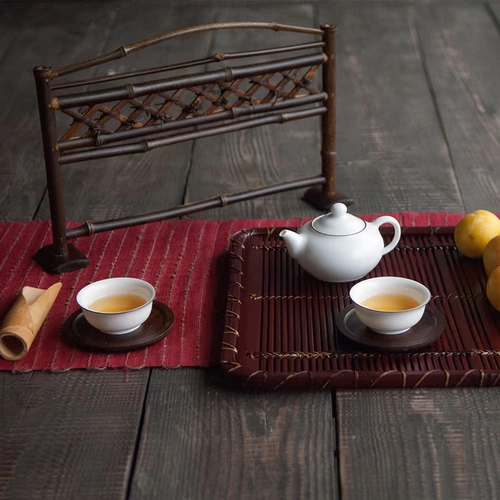 Бамбук Творческий фиолетовый бамбуковый антикварный чайный ветер ветер -заклинание чайные церемония