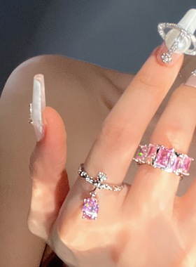 轻奢高级感锆石开口戒指