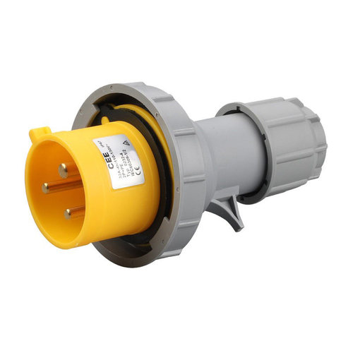 CEE16A/32A/110V/IP67/Plug黄色工业插头插座 防水检修箱公头母座 - 图3