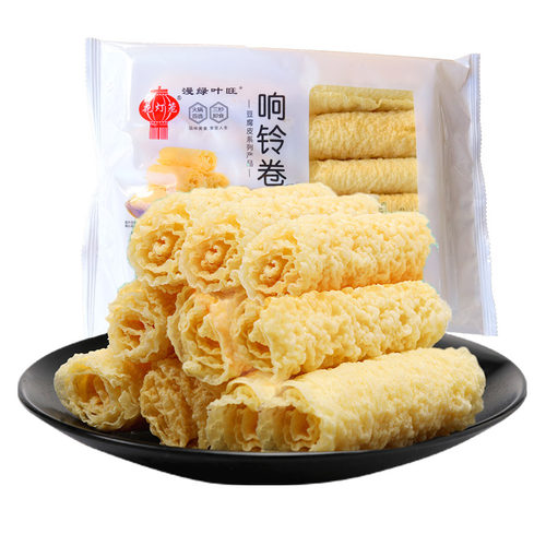 漫绿食品响铃卷油炸腐竹脆铃卷火锅螺蛳粉食材豆皮三秒玲玲腐皮卷 - 图3