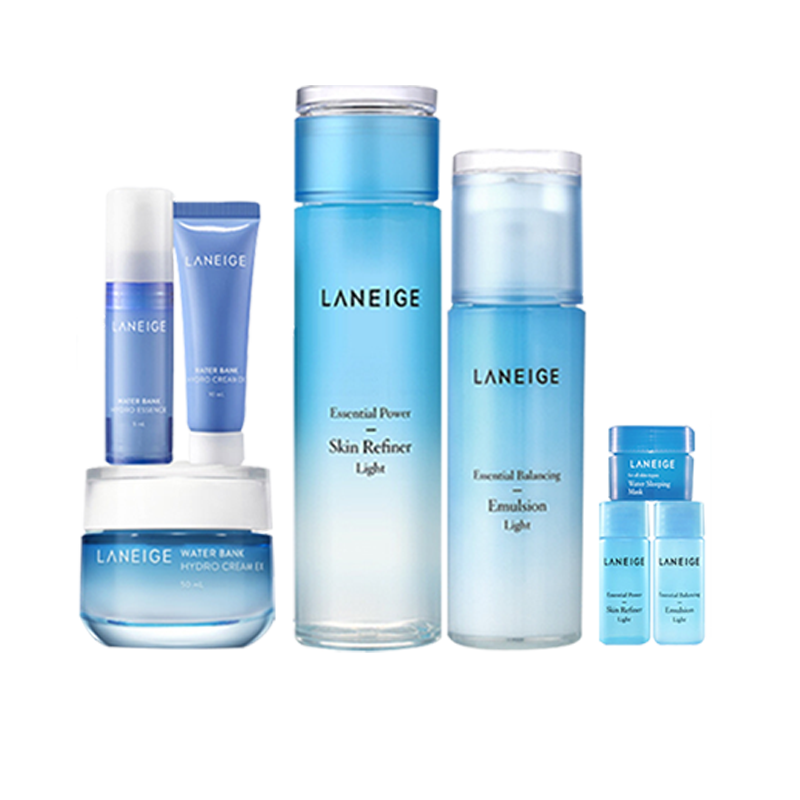 正品laneige /兰芝水乳补水面霜 九份市集海外面部护理套装