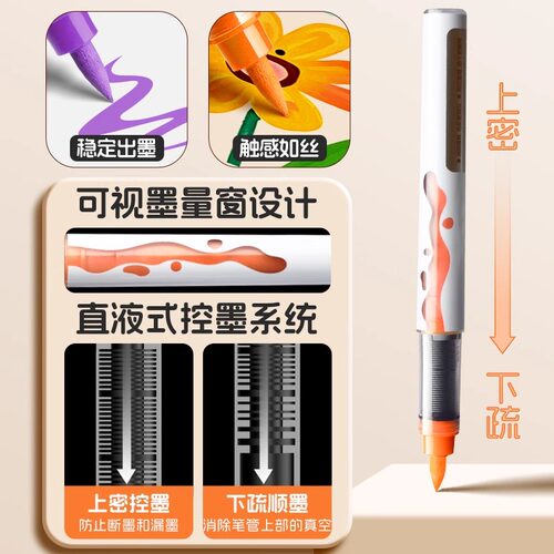 得力直液式丙烯马克笔软头不易透色可叠色美术专用小学生专用24色丙烯画画笔幼儿园水彩笔涂鸦彩色笔初中生用 - 图0