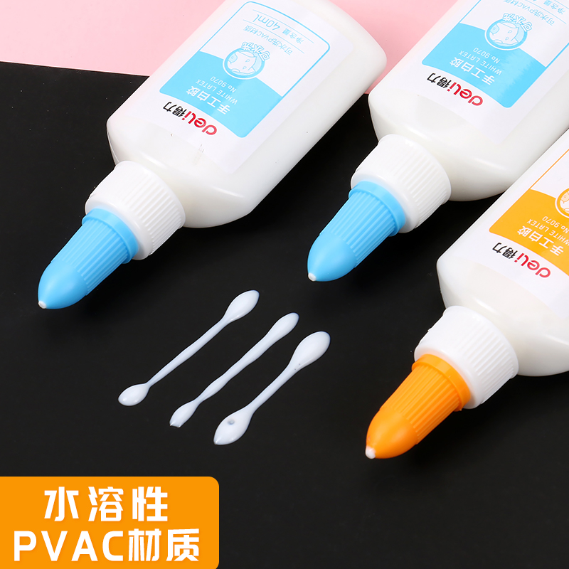 得力白乳胶学生手工白胶水乳胶diy手工课制作用小学生液体胶透明批发儿童幼儿园安全史莱姆多功能速干胶水 - 图2