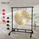 Square gong frame iron frame open path gong yoga feng shui gong with wheels 1 meter gong with gong frame