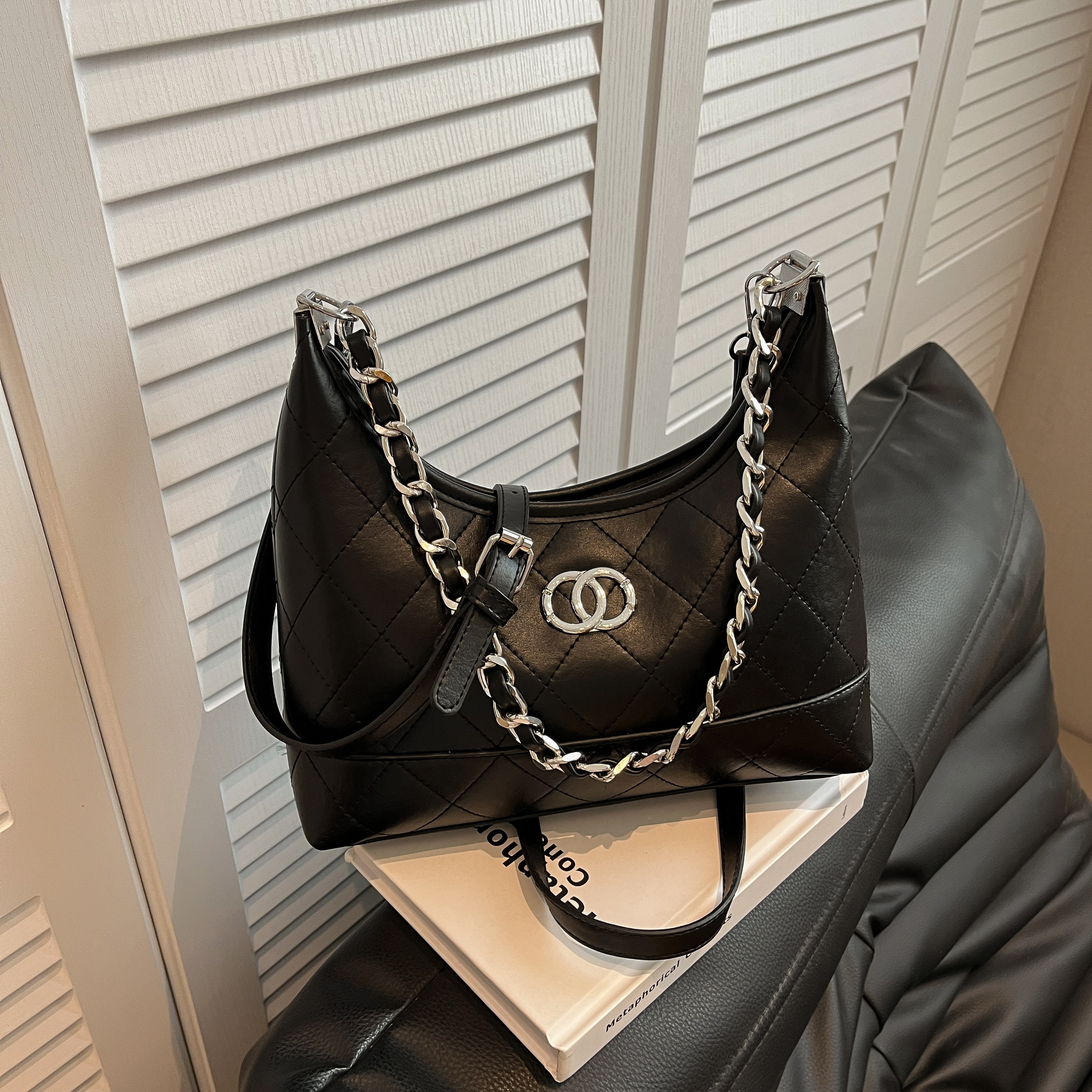 包包女包小香风菱格小方包链条单肩腋下包简约时尚流行百搭斜挎包,淘宝优惠券,粉丝福利购,淘宝优惠卷