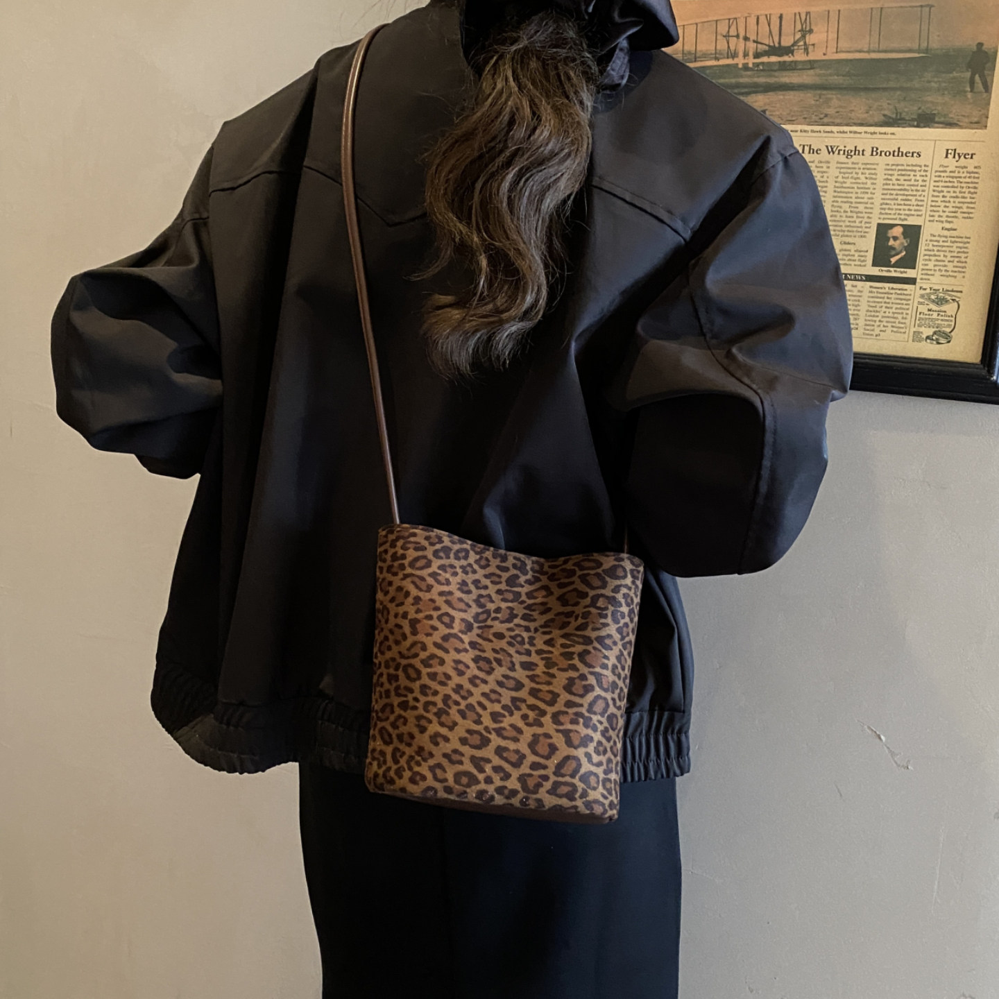 美拉德复古麂皮绒豹纹水桶包2026新款迷你斜挎包小众高级感小方包,淘宝优惠券,粉丝福利购,淘宝优惠卷