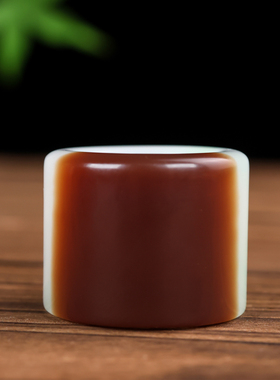 和田玉糖料玉石扳指戒指