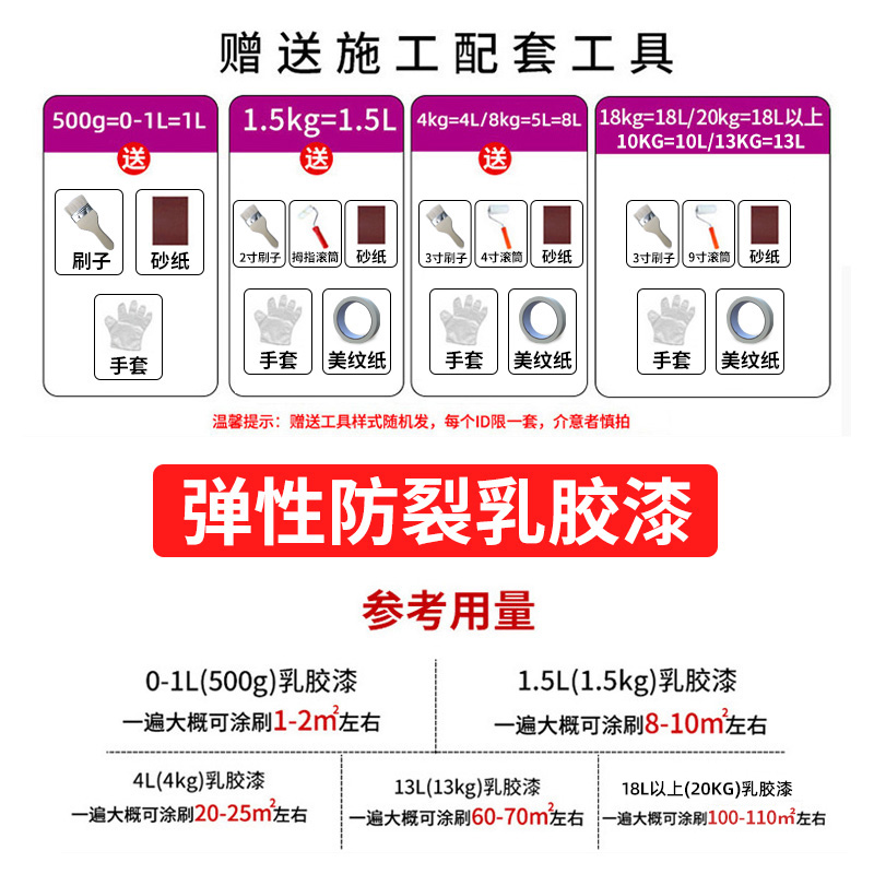 乳胶漆油漆室内家用墙面修复粉刷墙漆翻新白色内墙漆自刷环保涂料