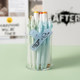 Deli ins Muji style transparent pen holder simple