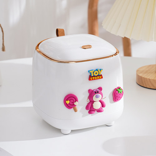 桌面垃圾桶可爱小号迷你创意卡通按压儿童桌上床头卧室客厅高颜值 - 图2