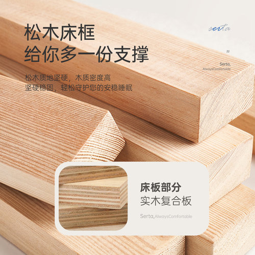 【政府补贴】Serta/舒达床架 星享现代简约双人床1.8米床真皮床 - 图2