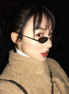 封帆同款墨镜半透明红色原宿金边