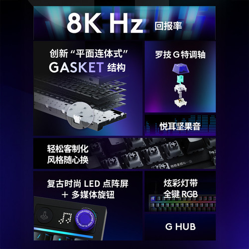 罗技G316 X客制化键盘+GPW无线鼠标+G325耳机电竞游戏电脑三件套 - 图0