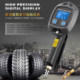 Car tire inflation pressure gauge with digital display of tire pressure
