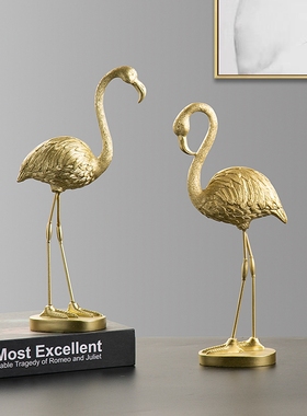 火烈鸟高档树脂工艺品家居客厅