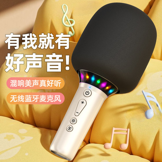 Microphone audio integrated microphone wireless bluetooth karaoke