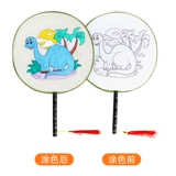 Детский набор материалов, круглый веер для творчества, DIY, ручная роспись