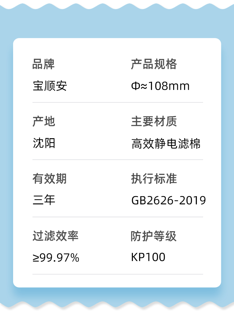 宝顺安防尘口罩KP100防工业粉尘油烟装修透气打磨电焊滤棉口罩纸 - 图2