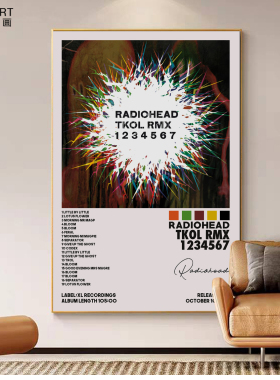 Radiohead装饰画客厅背景墙画英伦摇滚音乐专辑海报电台司令挂画