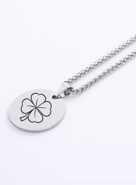 圆形项链钛钢情侣大学生毕业