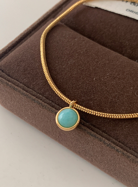 DSTYLE新中式蓝色天然石法式手链