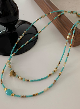 DSTYLE澳洲玉青色天然石项链