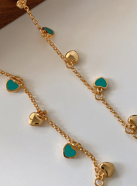 DSTYLE满天星蓝色爱心项链