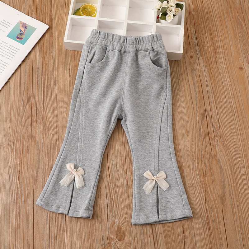 童装女童春秋新款裤子小宝宝韩版修身喇叭裤女孩洋气外穿打底长裤,淘宝优惠券,粉丝福利购,淘宝优惠卷