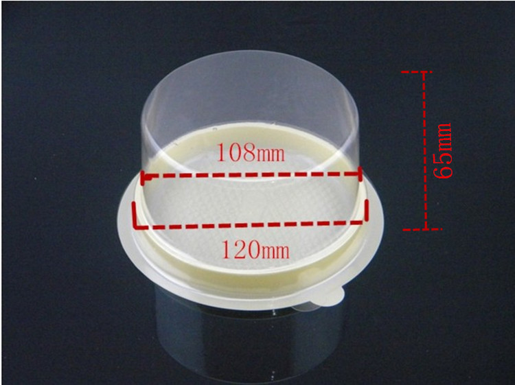 3/4/6寸圆形塑料透明西点戚风蛋糕盒一次性芝士盒慕斯包装盒100个 - 图1