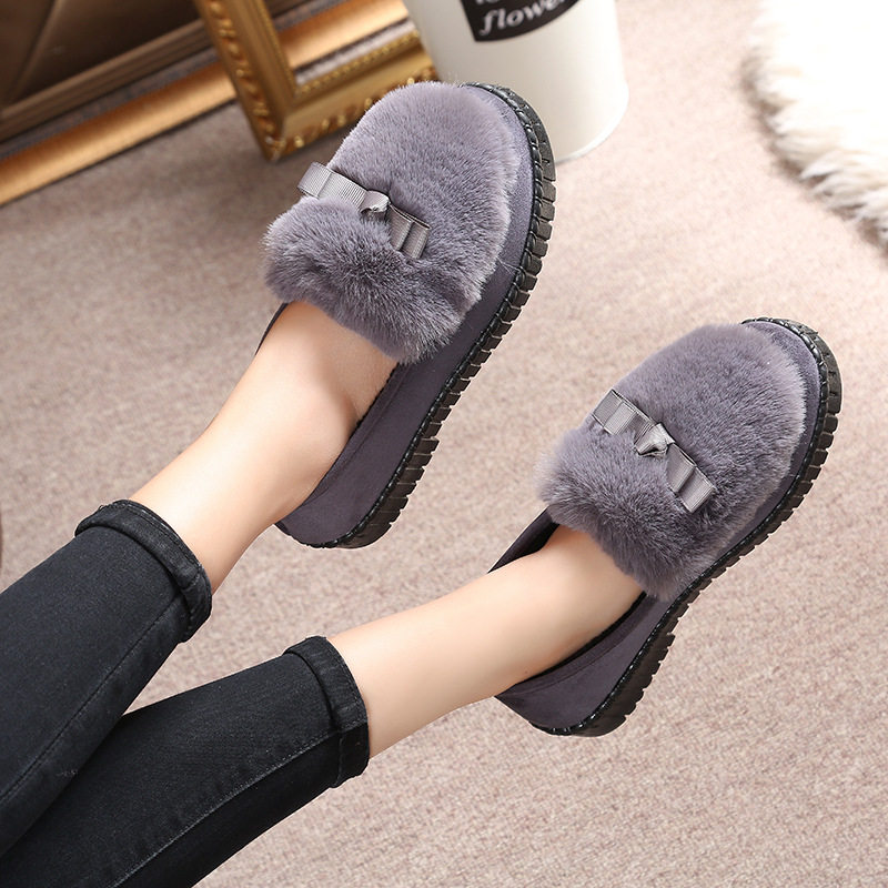 棉鞋女豆豆鞋冬季加绒毛毛鞋保暖防滑平底孕妇鞋室内外穿韩版休闲,淘宝优惠券,粉丝福利购,淘宝优惠卷