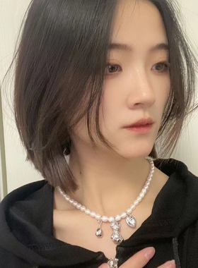 淡水珍珠小熊项链合金