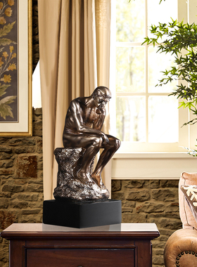 沉思者艺术风桌面办公室人物雕塑