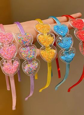 5 pieces of cute girl's heart headbands that do not hurt hai