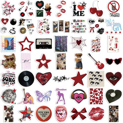 50pcs Downtown Girls Aesthetic Y2K Graffiti Stickers DIY Pho - 图2