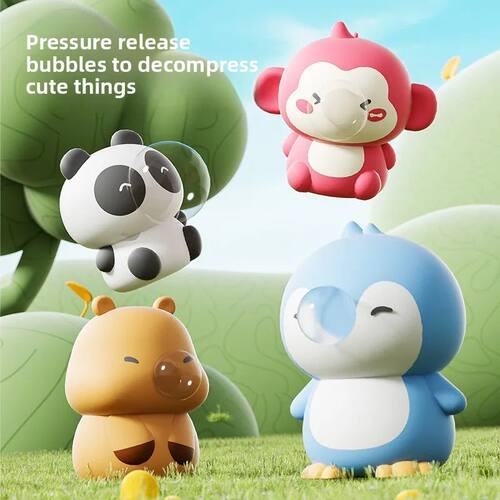 Cute Capybara Animal Spitting Bubbles Squish Squeeze Toy Anx - 图1